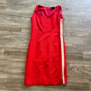 Etcetera Red Square Neck Sheath Dress